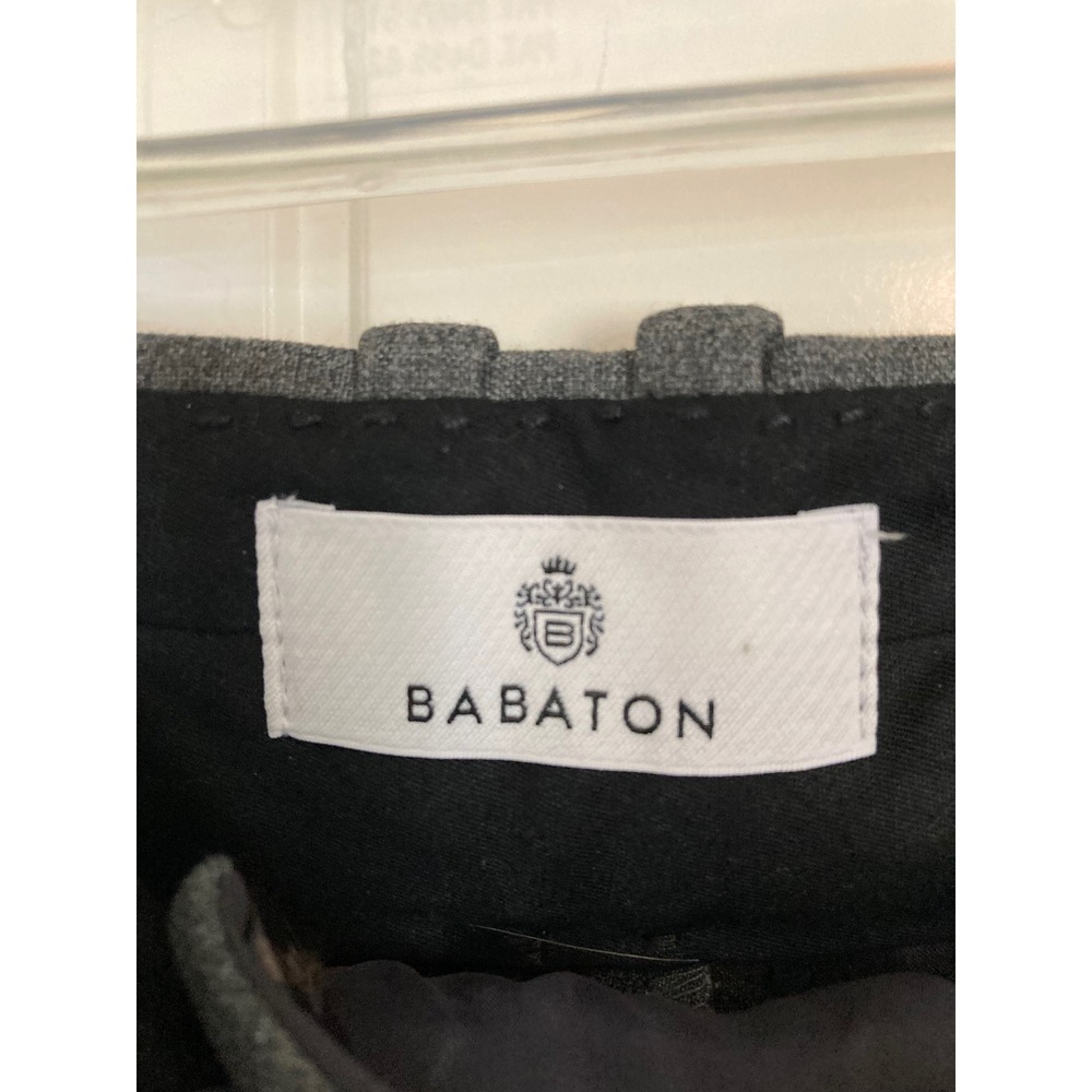 Babaton Aritzia Heather Gray Pleated Wide Leg High Waist Trousers Pants Size 8 - Picture 3 of 10